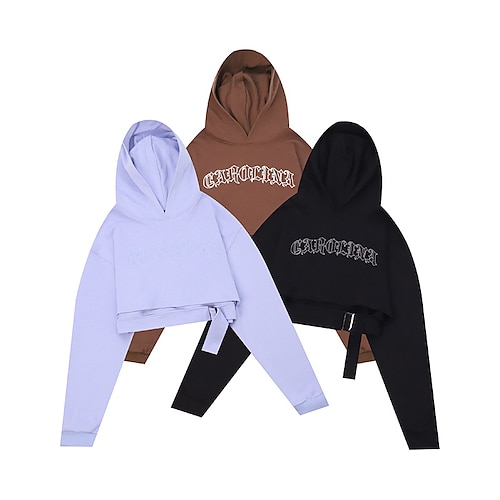 

Spicy Girls Punk & Gothic Y2K Year 2000 Masquerade Sweatshirt Women's Cotton Japanese Cosplay Costumes Brown / White / Black