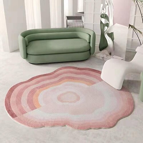 

Special-shaped Imitation Cashmere Carpet Home Indoor Living Room Sofa Coffee Table Blanket Bedroom Study Absorbent Non-slip Mat