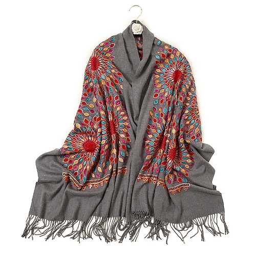 

Women's Scarves Shawl Daily Holiday Linen / Cotton Blend Casual Bohemia Warm Casual / Daily 1 PC