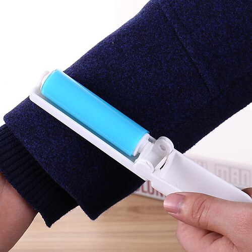 

1Pcs Clothes Fluff Dust Catcher Drum Lint Roller Recycled Foldable Drum Brushes Hair Sticky Washable Portable Tool