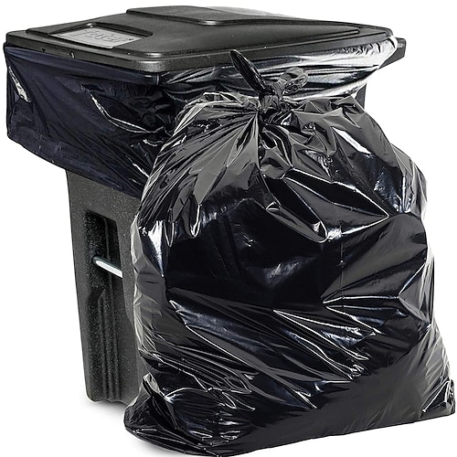 

Aluf Plastics Heavy Duty 55 Gallon Trash Bags - (Value 50 Pack) - 1.5 MIL equivalent Industrial Strength Plastic 35"" x 55"" for 50-55 Gal Cans -Fits Toter, Rubbermaid Brute, Carlislie Bronco etc.