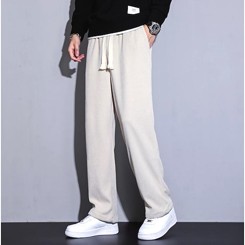 

Men's Chinos Straight Solid Colored Full Length Casual Daily Corduroy Simple Casual / Sporty Light gray Dark Gray