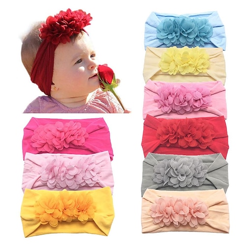 

Accessoires Cheveux Bébé Fille basique Doux Casual du quotidien Couleur unie Coton Rose pâle Vert Violet Taille unique