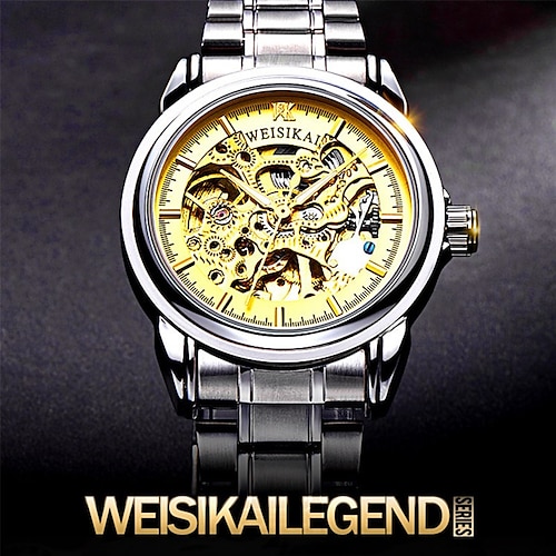 

Swiss Authentic Weisikai/ Wesky 8015 Men'S Watch Luminous Tourbillon Waterproof Automatic Mechanical Watch Casual Men'S Watch