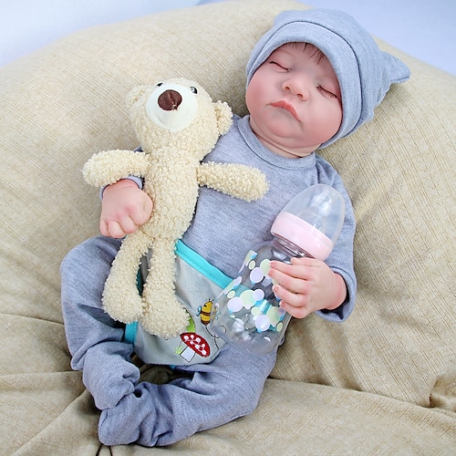 

17 inch Reborn Doll Baby & Toddler Toy Reborn Toddler Doll Doll Reborn Baby Doll Baby Baby Boy Reborn Baby Doll Levi Newborn lifelike Gift Hand Made Non Toxic Vinyl W-17LI with Clothes and Accessories