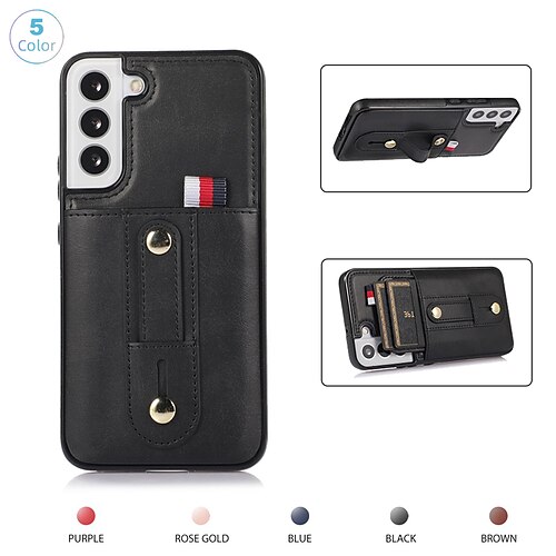 

Phone Case For Samsung Galaxy Back Cover A73 A53 A33 A13 S22 Ultra Plus S21 FE S20 A72 A52 A42 Note 20 Ultra S10 S10 Plus S10 Lite Note 10 Note 10 Plus Portable Anti-Scratch Card Holder Slots Solid