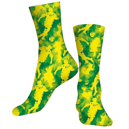 

Socks Compression Socks Cycling Socks Athletic Socks Men's Women's Bike / Cycling Breathable Anatomic Design Wearable 1 Pair Graphic Cotton Green Yellow S M L / Stretchy / Lightweight