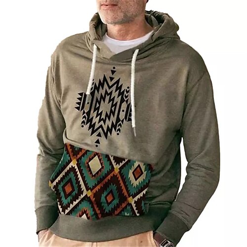 

Men's Pullover Hoodie Sweatshirt Brown Hooded Graphic Prints Print Daily Sports 3D Print Basic Streetwear Designer Spring & Fall Clothing Apparel Hoodies Sweatshirts