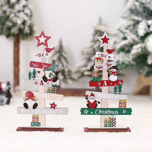 

Christmas Decorations Wooden Painted Faceless Dolls with Wooden Crafts