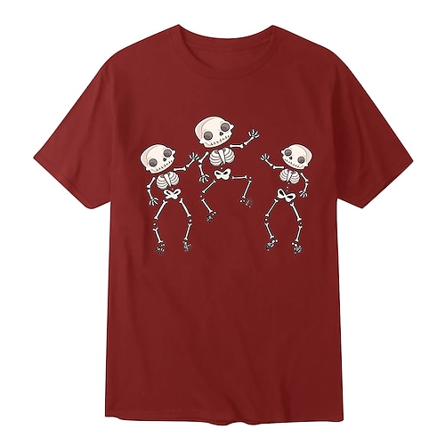 

Inspired by Halloween Skeleton / Skull T-shirt Cartoon Manga Anime Classic Street Style T-shirt For Men's Women's Unisex Adults' 3D Print 100% Polyester