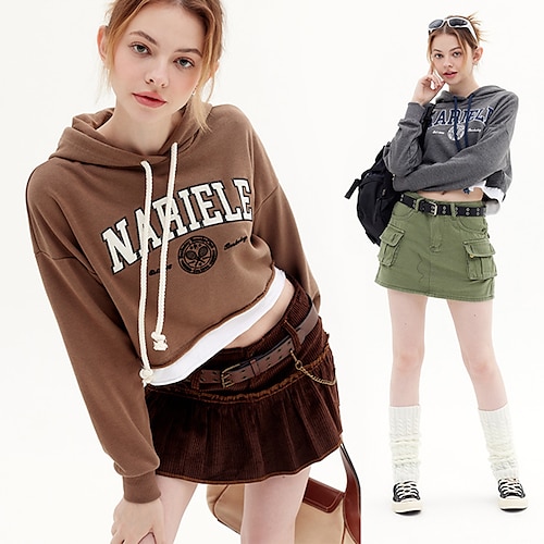 

Spicy Girls Punk & Gothic Y2K Year 2000 Masquerade Sweatshirt Women's Japanese Cosplay Costumes Coffee / Gray / Black
