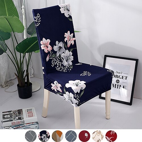 

Stretch Kitchen Chair Cover Slipcover for Dinning Party Floral Printed Soft Durable WashableFurniture Protector
