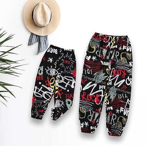 

Mommy and Me Pants Graphic Animal Home Multicolor Tropical Matching Outfits