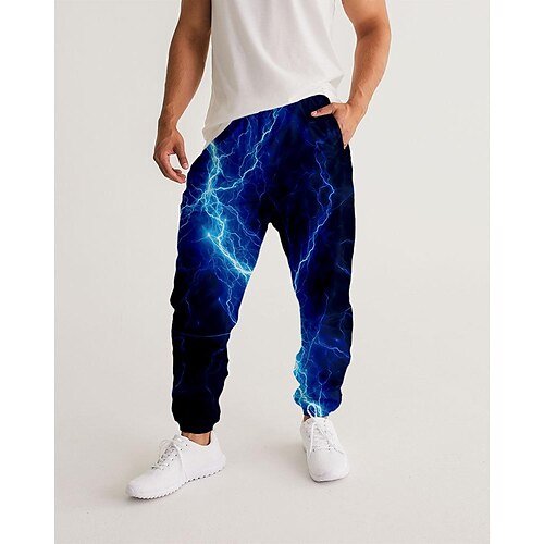 

Men's Sweatpants Joggers Trousers Drawstring Elastic Waist 3D Print Graphic Prints Comfort Breathable Sports Outdoor Casual Daily Streetwear Stylish Green Blue Micro-elastic / Designer / Elasticity