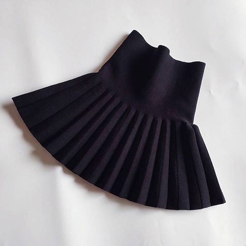 

Kids Girls' Skirt Solid Color Fashion Pleated Party 3-7 Years Winter Black Wine Light gray / Fall