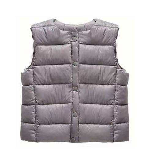 

Kids Unisex Vest Outerwear Plain Long Sleeve Coat School Active Cute Black Pink Yellow Winter Fall 2-6 Years