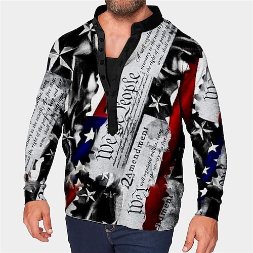 

Hombre Talla Grande Sudadera Grande y alto Estampados Cuello Mao Manga Larga Primavera Otoño Básico Design Casual Grande y alto Diario Deportes Tops