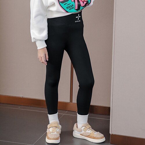 

Kids Girls' Leggings Graphic Adorable Outdoor 3-7 Years Winter Black Gray / Fall