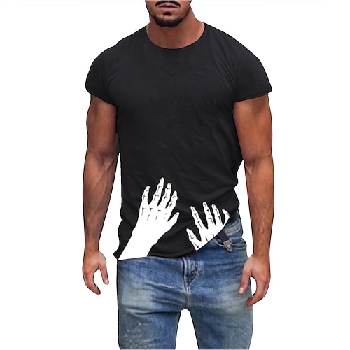 

Halloween Skelet / Kranium T-shirt Anime Tegneserie Anime Klassisk Gadestil T恤衫 Til Herre Dame Unisex Voksne 3D-udskrivning 100% Polyester