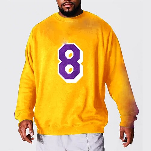 

Men's Plus Size Sweatshirt Big and Tall Graphic Prints Crew Neck Long Sleeve Spring & Fall Basic Designer Casual Big and Tall Daily Sports Tops