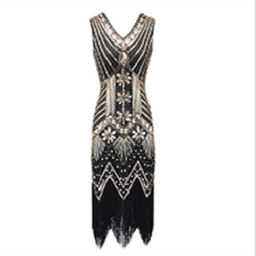 

Women's Fringe Dress Sheath Dress Midi Dress Green Black Blue Sleeveless Striped Tassel Fringe Winter Fall Autumn V Neck Fashion Party 2022 Increase XXXL XS S M L XL 2XL 3XL