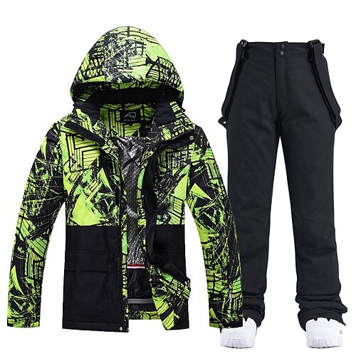 

ski suit suit men's winter outdoor windproof and splash-proof warm and thick single-board double-board ski clothes and pants new