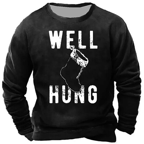 

Men's Sweatshirt Pullover Navy Blue Black Crew Neck Letter Graphic Prints Print Daily Sports Holiday 3D Print Basic Streetwear Designer Spring & Fall Clothing Apparel Hoodies Sweatshirts Long Sleeve