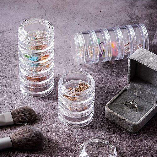 

Multi-Layer Conjoined Cream Bottle Plastic Jewelry Box Eye Shadow Box