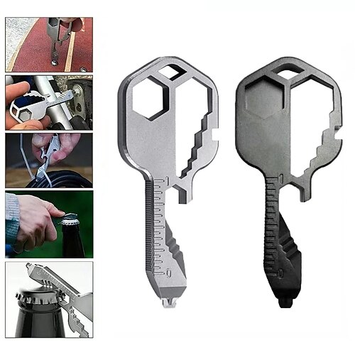 

24 In 1 Stainless Steel Multifunction Mini Key Chain Outdoor Portable Tools Creative Bottle Opener Wrench For Gifts Wholesale