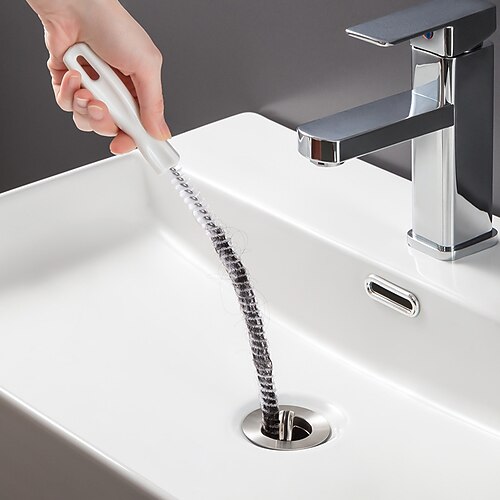

45cm Pipe Dredging Brush Bathroom Hair Sewer Sink Cleaning Brush Drain Cleaner Flexible Cleaner Clog Plug Hole Remover Tool