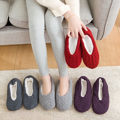 

Womens Thick & Warm Slipper Socks with Non Slip Grippers - House Socks