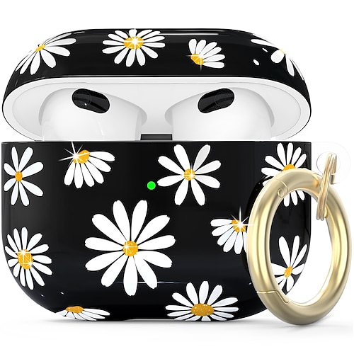 

Case Cover Compatible with AirPods 3 Dustproof Shockproof Flower TPU Headphone Case