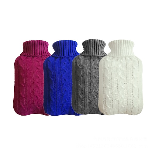 

2L Water Bag Knitted Cover Large Cloth Cover Filled With Water Warm Hand Treasure Velvet Cover Hand Warmer Bag Cover