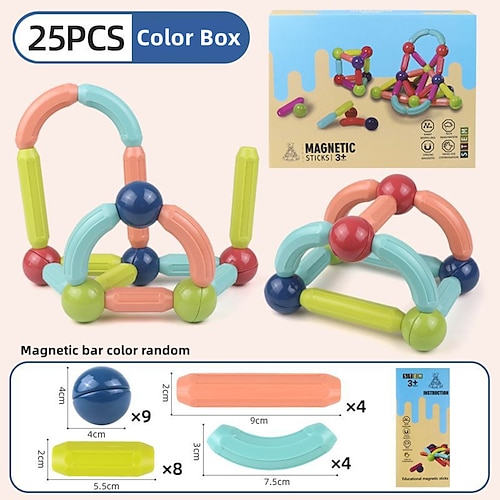 

Magnetic Stick Magnetic Balls and Rods Set Building Sticks Blocks Magnetic Blocks STEM Stacking Magnetic Toys Magnet Educational Toys for Kids Boys and Girls