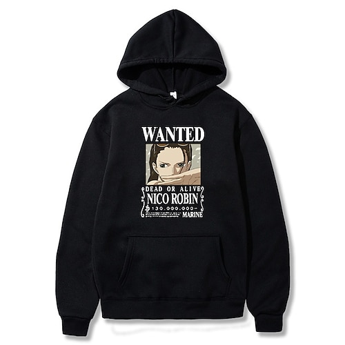 

Inspired by One Piece Nico Robin Hoodie Cartoon Manga Anime Front Pocket Graphic Hoodie For Men's Women's Unisex Adults' Hot Stamping 100% Polyester Street Daily