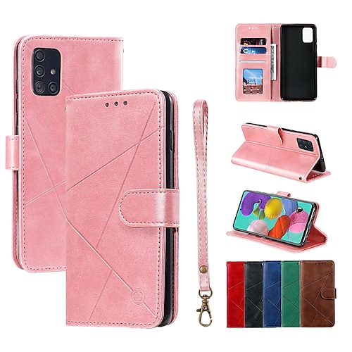 

Magnetic Leather Flip Case For Samsung Galaxy S20 FE A60 A50 S8 S9 Plus S10 Note 20 Ultra J2 J4 J6 2018 Wallet Card Holder with Stand Full Body Cases Lines Waves Solid Colored PU Leather