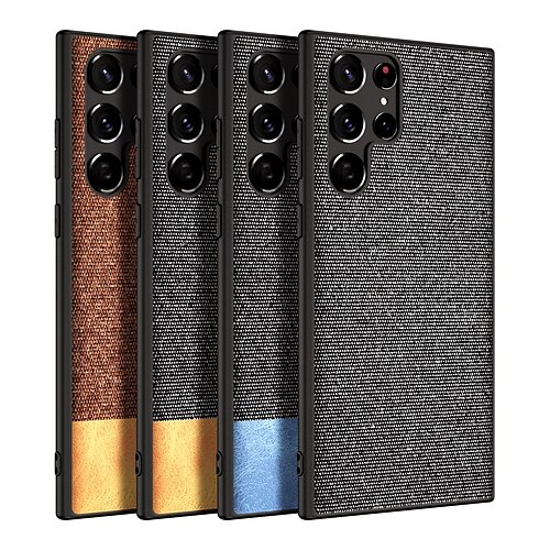 

telefon Etui Til Samsung Galaxy Klassisk serie S22 Ultra Plus S21 FE S20 Note 20 Ultra S10 S10 Plus Note 10 Note 10 Plus Støtdempende ramme Helkroppsbeskyttende Støvtett Ensfarget Bomullsstoff Fiber