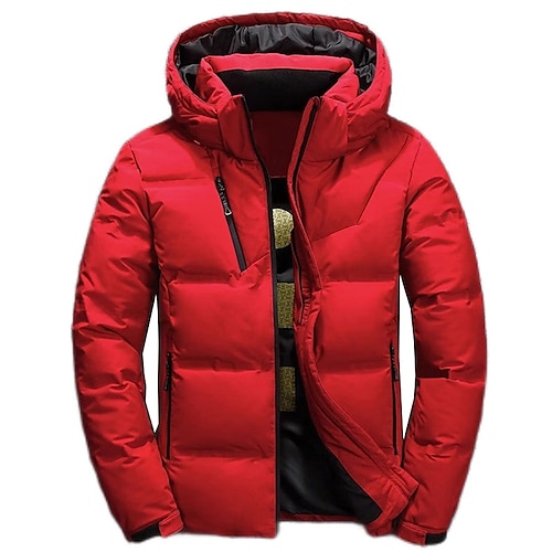 

men's hoodies jacket winter thick warm padded quilted jacket fashion outdoor outwear overcoat ski jacket thermal windproof lightweight outerwear trench coat top camping hunting snowboard