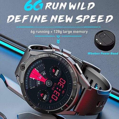 

[6G128G Memory] 1.6 inch 400400px Screen Octa-core Android Smartwatch SIM Card WiFi Dual Cameras GPS Positioning Android 11 System 4G LTE Smart Watch Phone