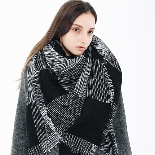 

Women's Scarves Shawl Daily Holiday Polyester Bohemia Warm Casual 1 PC