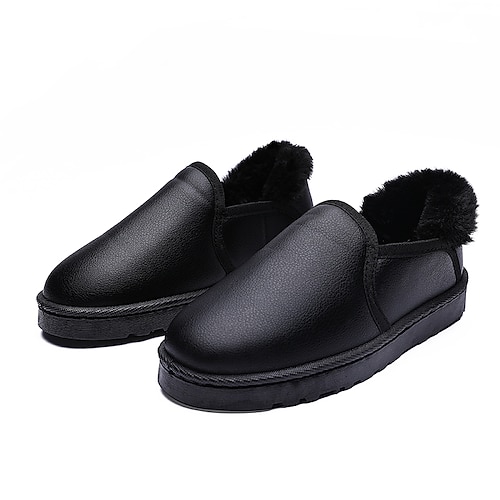 

Hombre Zapatos de taco bajo y Slip-On Botas de nieve Forro de Lana Casual Clásico Exterior Diario PU Gris oscuro Negro Amarillo Invierno Otoño