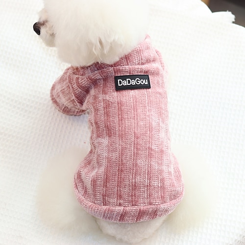 

Dog Sweater Solid Colored Sweet Casual Daily Winter Dog Clothes Puppy Clothes Dog Outfits Warm Pink Costume for Girl and Boy Dog Cotton S M L XL XXL