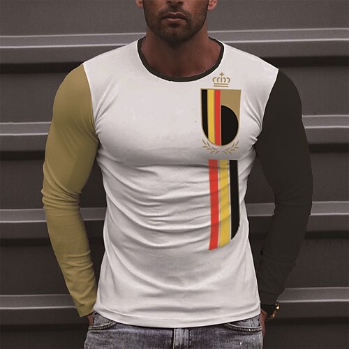 

Men's Running Shirt Long Sleeve Top Athletic Athleisure Breathable Moisture Wicking Soft Fitness Gym Workout Running Sportswear Activewear Graphic Light Yellow WhiteRed Green
