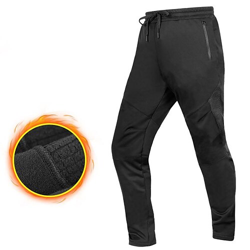 

Men's Cycling Pants Bike Pants / Trousers Winter Mountain Bike MTB Road Bike Cycling Sports Thermal Warm Camping & Hiking Breathable Soft Black Clothing Apparel Bike Wear