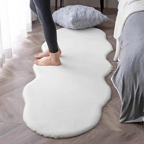 

Bedside Foot Mat Imitation Rabbit Fur Carpet Bedroom Living Room Sofa Blanket Bay Window Cushion