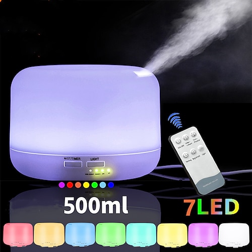 

Factory Outlet 500ml Aromatherapy Essential Oil Diffuser With 7 Led Lights Air Humidifier