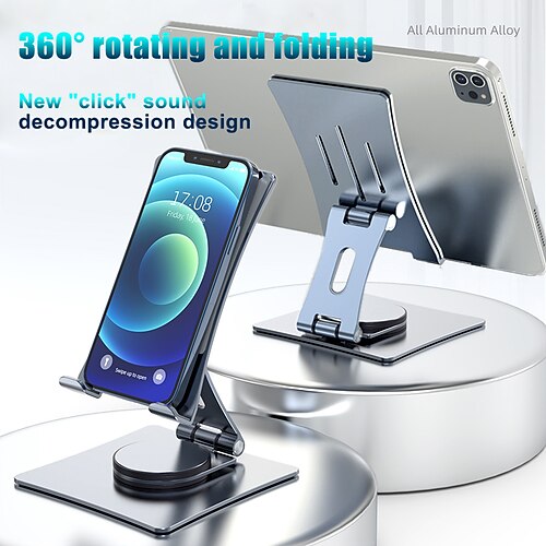 

Phone Stand Rotatable Portable Adjustable Phone Holder for Desk Compatible with iPad Tablet All Mobile Phone Phone Accessory