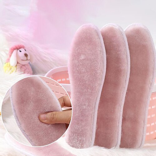 

3 Pairs Warm Insole & Inserts / Plush Insole / Foot Warmer Insole Nylon Sole Winter / Fall Women's Pink