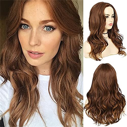 

Women Long Curly Wavy White Wigs Synthetic Heat Resistant Halloween Costume Cosplay Hair Wig