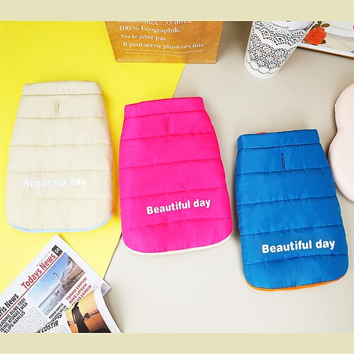 

Dog Cat Sweatshirt Jacket Solid Colored Quotes & Sayings Cute Sweet Dailywear Casual Daily Winter Dog Clothes Puppy Clothes Dog Outfits Soft Khaki Blue Rose Pink Costume for Girl and Boy Dog Nylon